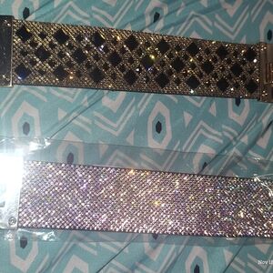 Sparkling Black and Silver Women's Bracelet Set